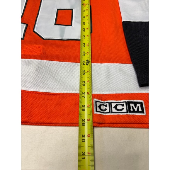 CCM Vintage Philadelphia Flyers Bobby Clarke 16 Jersey Mens 48 Orange NHL - Picture 7 of 8